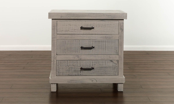 Picture of Post & Beam Industrial Smoke Gray 3-Drawer Nightstand