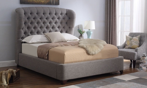 Picture of Jones Grey Wing Back Upholstered Beds