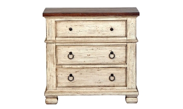 Picture of Belmont Antique Linen 3-Drawer Nightstand