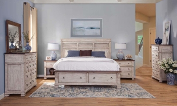 Picture of Belmont Antique Linen Queen Storage Bedroom Set