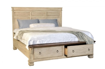 Picture of Belmont Antique Linen Queen Storage Bed