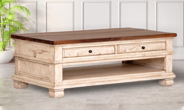 Picture of Belmont Antique Linen Cocktail Table
