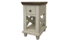 Picture of Freesia White 1-Drawer Chairside Table
