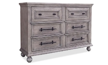 Picture of East Hampton Gray 6-Drawer Dresser