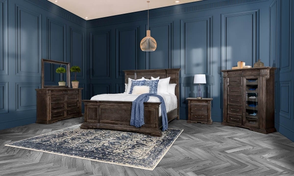Picture of Cooper Beach Bark Queen Panel Bedroom Set