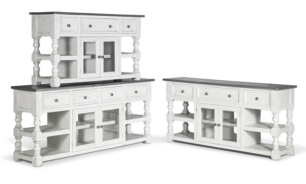 Picture of Stone Ivory and Grey 2-Door Media Consoles