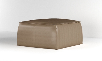 Picture of Carbon Bleecker Leather Ottoman