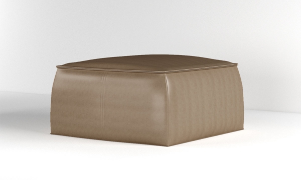 Picture of Carbon Bleecker Leather Ottoman