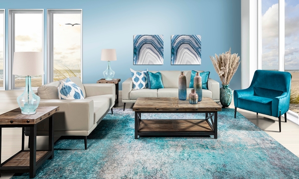 Picture of Ashbury Dove Leather 2-Piece Living Room Set