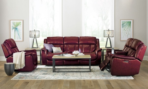 Picture of Prodigy Red Leather Power Reclining 3-Piece Living Room Set