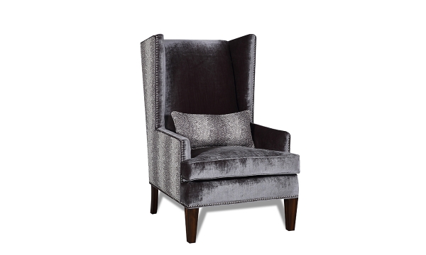 Picture of Duchess Gray Wing Back Accent Chair