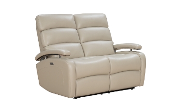 Picture of Marlon Cream Leather Dual Power Loveseat