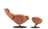 Picture of Marjon Tobacco Leather Recliner and Ottoman