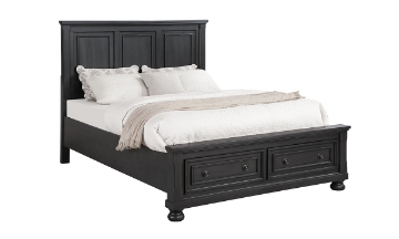 Picture of Newbury Gray King Panel Storage Bed