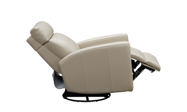 Picture of Barcalounger Gliman Cream Leather Power Swivel Recliner