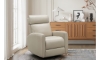 Picture of Barcalounger Gliman Cream Leather Power Swivel Recliner