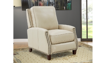 Picture of Melrose Parchment Leather Recliner