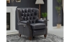 Picture of Writer's Chair Navy Blue Leather Power Recliner