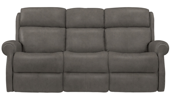 Picture of Bernhardt Mcgwire Gray Leather Power Sofa
