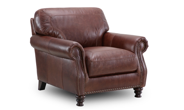 Picture of Chaucer Chocolate Leather Chair