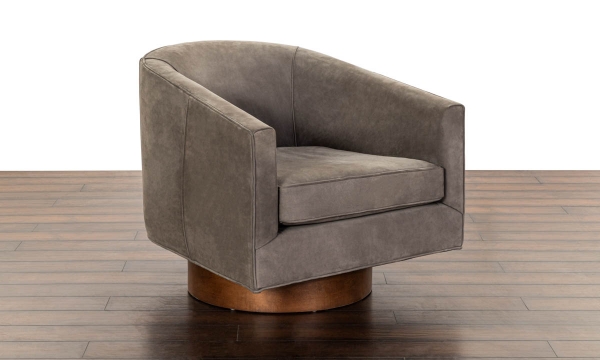 Picture of Mitchell Gold + Bob Williams Bianca Leather Swivel Chair