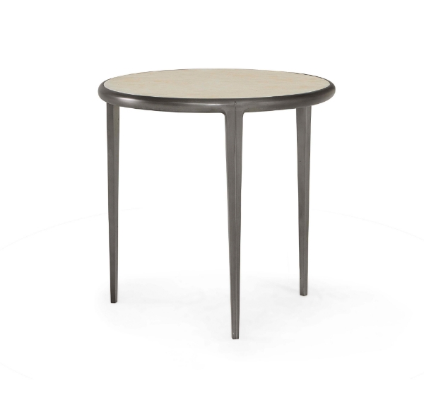 Picture of Aria Pewter Side Table with Onyx Top
