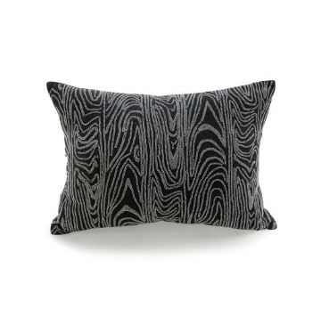 Picture of Pewterl Beaded Faux Bois Pillow - 21" x 15"