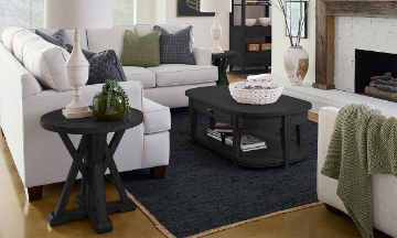 Picture of Trisha Todays Traditions Black Oval Cocktail Table