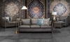Picture of Leda Smoke Leather Ottoman