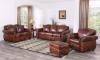 Picture of Arizona Brown Leather Rectangle Ottoman