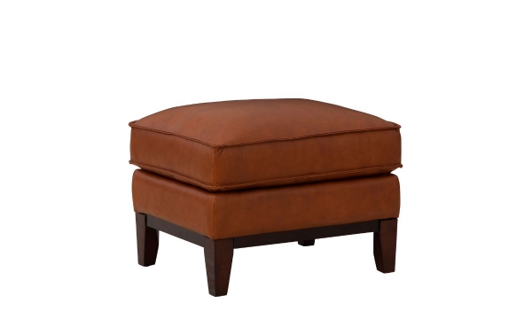 Picture of Parker Chestnut Leather Ottoman