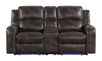 Picture of Silhouette Coffee Power Console Loveseat