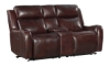 Picture of Wainwright Brown Leather Console Loveseat