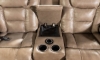 Picture of Bronco Mushroom Leather Power Console Loveseat