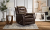 Picture of Selmy Chocolate Leather Swivel Glider Recliner
