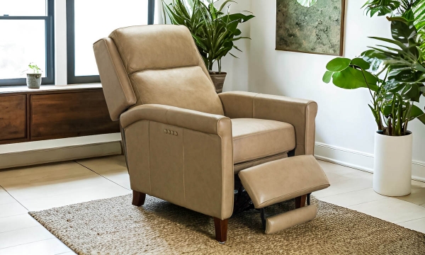 Picture of Rankin Taupe Leather Power Recliner