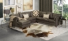 Picture of Leda Smoke Leather 4-Piece Left Chaise Sectional