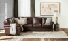 Picture of Conti Brown Leather 2-Piece Left Corner Sectional
