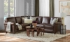 Picture of Conti Brown Leather 2-Piece Left Corner Sectional