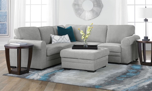 Picture of Prospect Gray 2-Piece Sleeper Sectional with Right Sleeper Loveseat