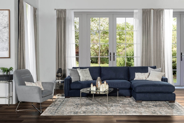 Picture of Flanigan Midnight 2-Piece Right Chaise Sectional