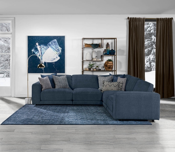 Picture of Voyager Navy 5-Piece Sectional