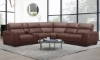 Picture of Regent Walnut Leather 6-Piece Power Sectional