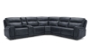 Picture of Keller Navy Leather Power Reclining Sectional