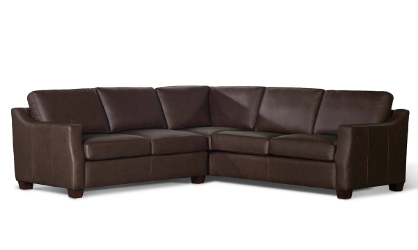 Picture of Marleigh Walnut Leather 2-Piece Sectional