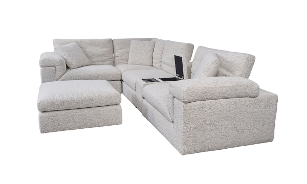 Picture of Revere Cotton 6-Piece Sectional with Ottoman