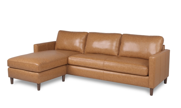 Picture of Tyrell Camel Leather Reversible Chaise Sofa