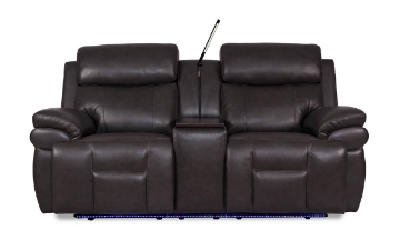 Picture of Relax Stone Zero Gravity Leather Loveseat