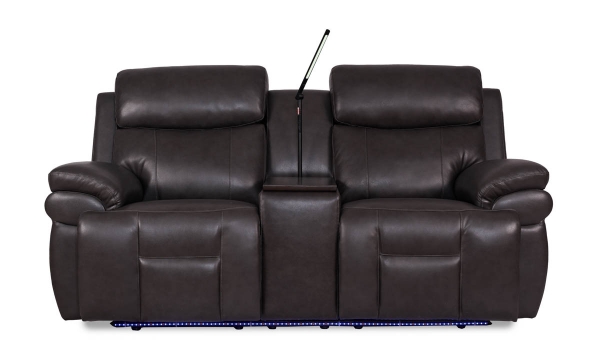 Picture of Relax Stone Zero Gravity Leather Loveseat