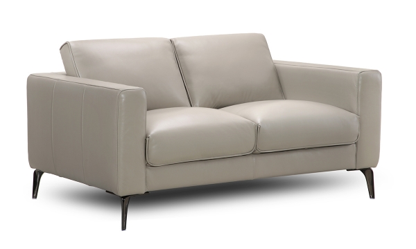 Picture of Dahl Cement Leather Loveseat